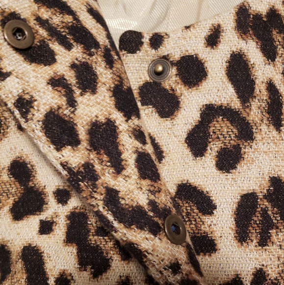 NWOT Zara Animal Print Frock Coat - Picture 5 of 6